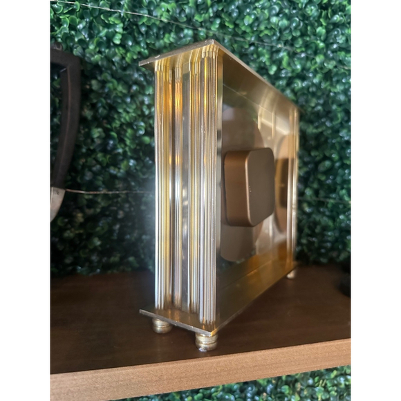 Bulova Clock Gold Tone Desk/Mantel Quartz B1700 - Picture 7 of 8